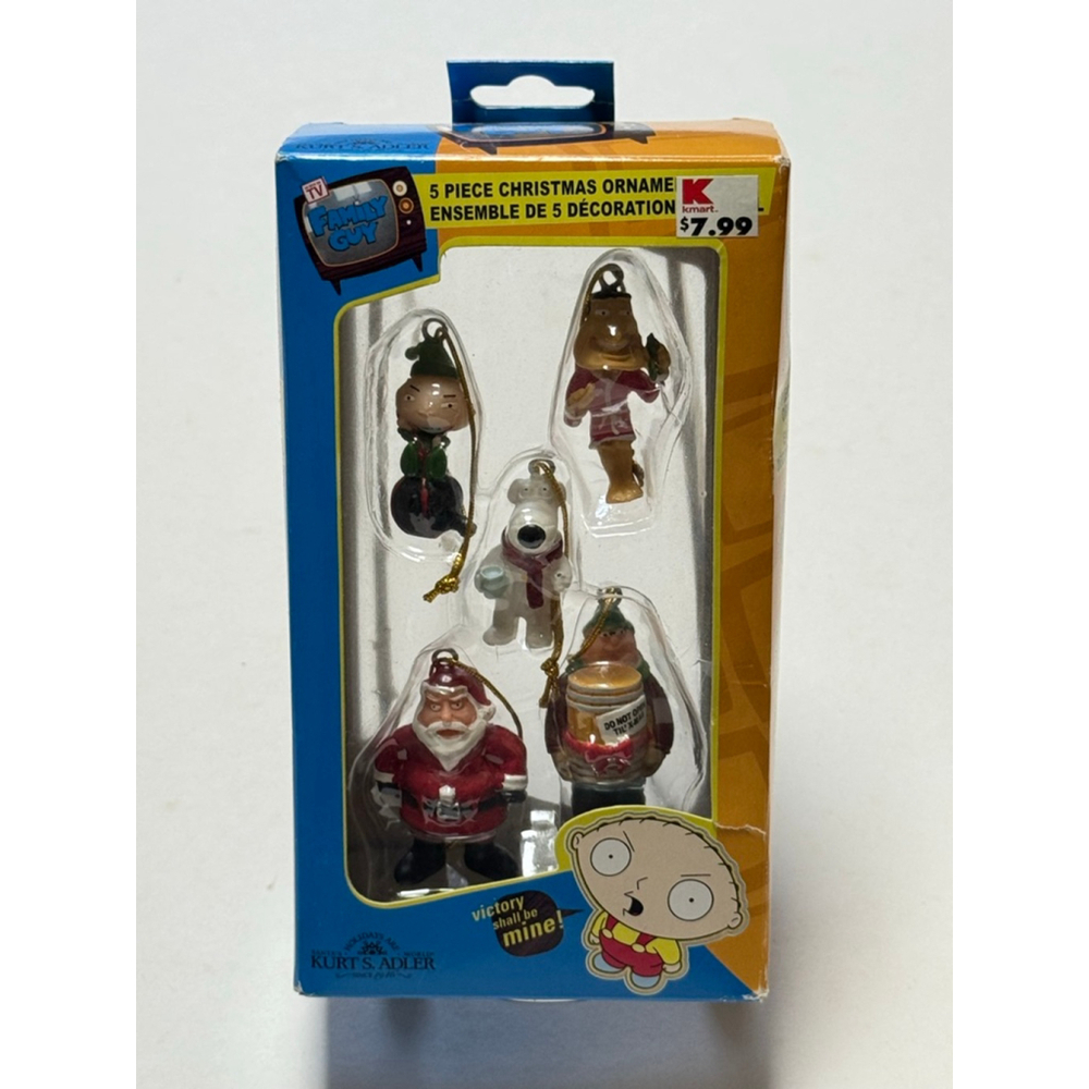Family Guy Kurt S. Adler Christmas Ornaments Set of 5 Mini Ornaments